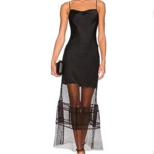 Helmut Lang Mesh Hem Slip Dress